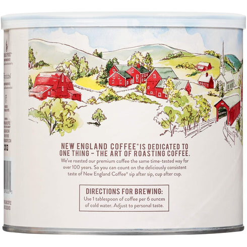 30.5oz (Pack 1) New England Coffee Breakfast Blend Medium Roast Ground Coffee, Can