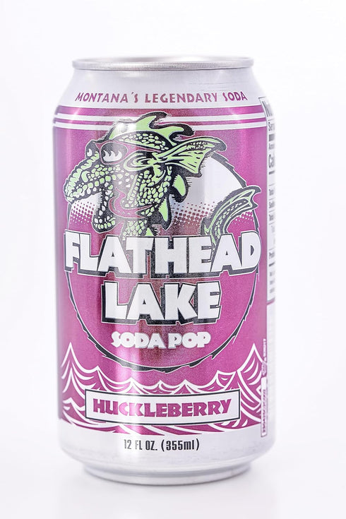 Flathead Lake Soda Pop (Huckleberry Cans) (24 Pack)