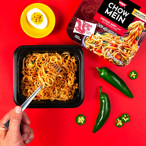 4 (Pack 8) Nissin Chow Mein Noodles, Teriyaki Beef, Ounce