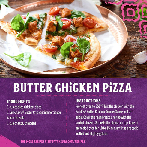 Simmer 15oz (Pack 1) Pataks Butter Chicken Sauce - Mild & Creamy Curry Sauce with Tomatoes & Spices - Gluten-Free