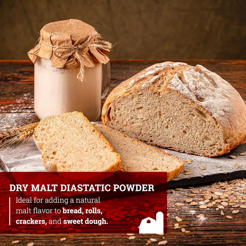 Hoosier Hill Farm 1.5LB Dry Malt (Diastatic) Baking Powder (Pack of 1)