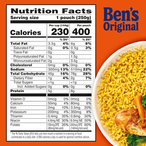 8.8 oz (Pack 12) BEN'S ORIGINAL Ready Rice Roasted Chicken Flavored Rice, Easy Dinner Side, Pouch