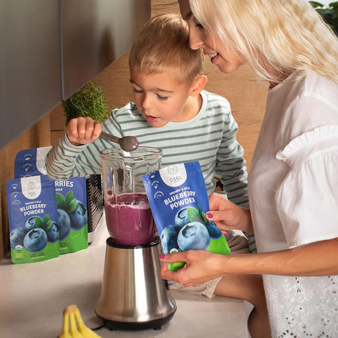 SEL BERRY 3oz Organic Wild Blueberry Powder USDA Certified - No Sugar Added Antioxidant-Rich Freeze Dried Organic Wild