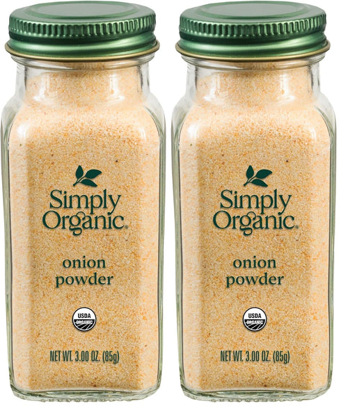 Simply Organic White Onion Powder, 3-Ounce Jar, Organic US Grown Onions, Real