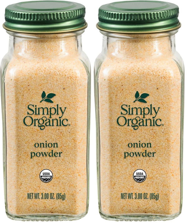 Simply Organic White Onion Powder, 3-Ounce Jar, Organic US Grown Onions, Real