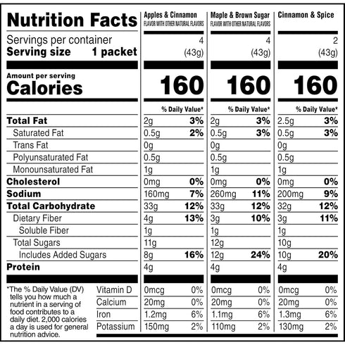 Pack, 10 Quaker, Instant Oatmeal, Variety Ct