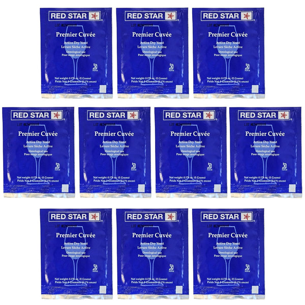 Red Star Premier Cuvee Wine Yeast, 5g, 10-Pack