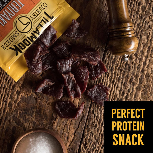 Tillamook Country Smoker Real Hardwood Smoked Beef Jerky, Teriyaki Flavor, 2.5 Ounce