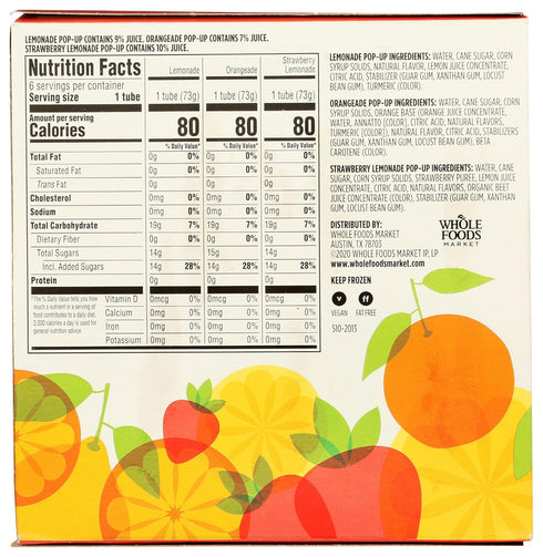 365 by Whole Foods Market 3 oz, 6 (Frozen) , Citrus Pop-Ups, fl ct