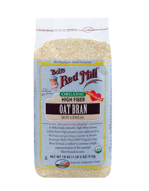 18 (Pack 4) Bob's Red Mill Organic Oat Bran Hot Cereal, Ounce