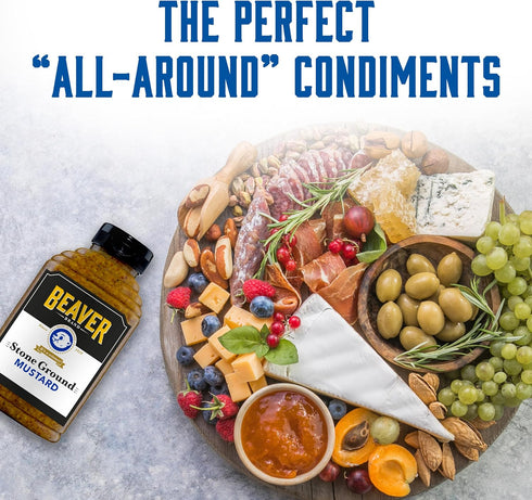 Pack, (Pack 3) Beaver Condiment Variety Hot Cream Horseradish, Stone Ground Mustard and Honey Mustard