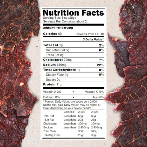 4 Pack 2.25 oz Hardtimes Handcrafted Beef Jerky - Black Pepper Flavor - of Bags