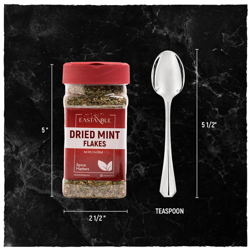 Eastanbul Dried Mint Leaves, 2.1oz Natural Peppermint Leaves for Cooking, Seasoning, and Mint Tea