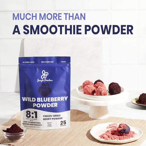 5oz 3.5oz Jungle Powders Organic Strawberry Powder & Wild Blueberry Powder Bundle All-Natural, Additive-Free Fruit