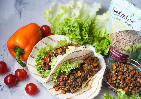 4 Food to Live - Whole Red Lentils, Pounds Dry Raw Lentils, Sproutable, Vegan, Kosher, Bulk. Quick-Cooking. Good Source