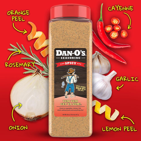 2 2 Pack (20 oz) Dan-O's Seasoning Large Bottle Combo | Spicy & Chipotle |