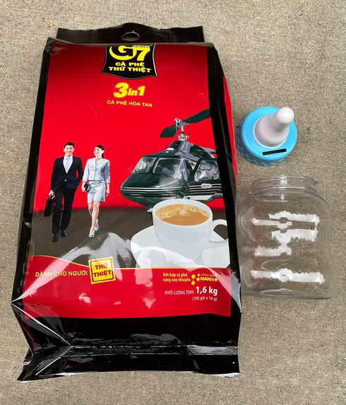 Paradise Beach G7 3-in-1 100 Packets (56.44 oz) Instant Vietnamese Coffee Strong & Bold Roast with Non-Dairy Creamer
