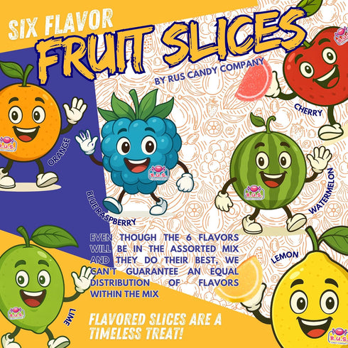 1 Lbs (1 RUS Candy Company Classic Fruit Slices Bulk Bag | Old-Fashioned Jelly | Nostalgic Fruit-Flavored Candy