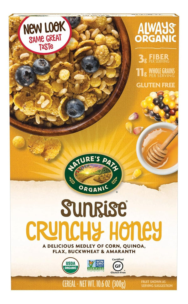 Nature's Path Organic Gluten-Free Cereal, Crunchy Honey Sunrise, 10.6 Ounce