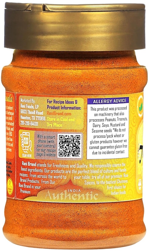Rani Tandoori Masala, 11-Spice Blend, 3oz (85g) PET Jar, Salt Free, Vegan, Gluten Friendly, Kosher