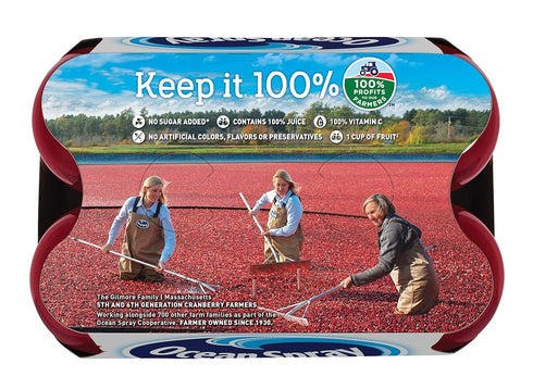 100% 10 (Pack 6) Ocean Spray Juice, Cranberry, Ounce Bottles