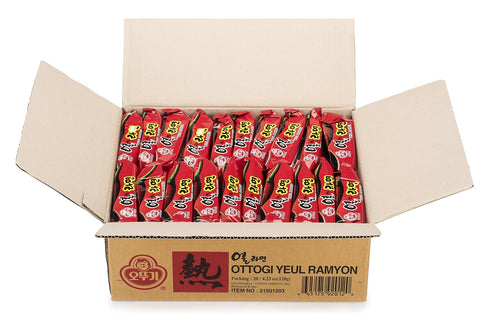 4.23 (Pack 20) Ottogi Yeul Ramen Noodles, Hot Pepper Flavor, Ounces