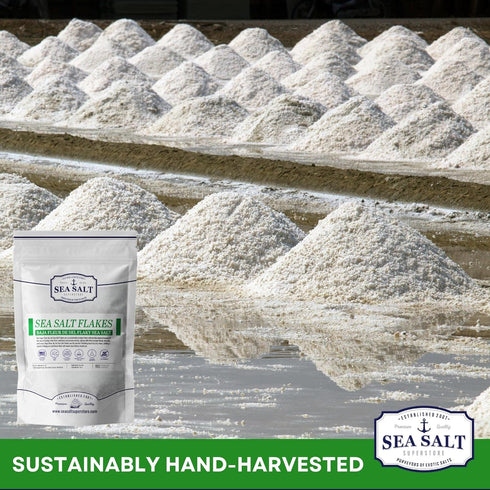 Flaky Sea Salt, Baja Fleur de Sel Flake Salt, Gourmet Finishing Salt Flakes for Cooking or Baking, 7 oz