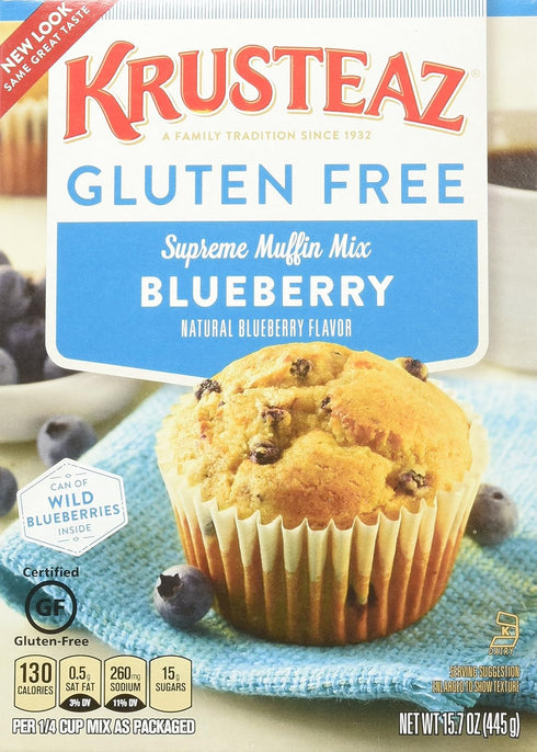 Krusteaz Wild Blueberry Supreme Muffin Mix, 17.1 Oz. Box (4 Pack)