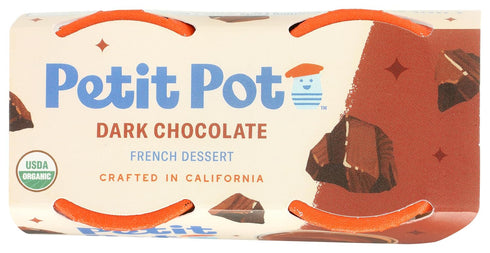 7 (2 Pack) Petit Pot | Organic French Pudding | Dark Chocolate | Gluten-Free | Kosher | Ready-to-Eat | No Artificial
