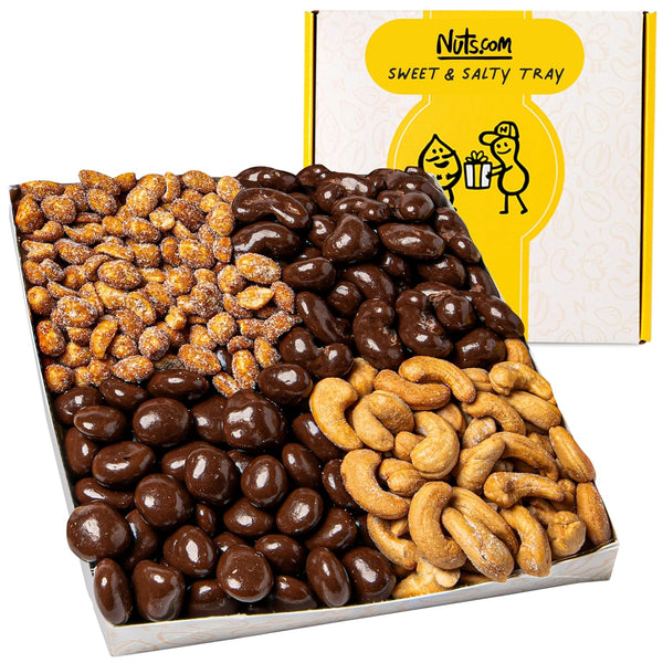 Nuts.com Sweet and Salty Gift Tray for Festive Gifts Healthy Snack Sampler