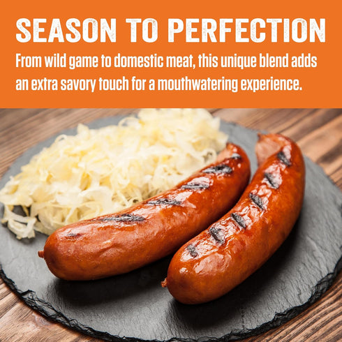 25 23.5 Packet Packet LEM Products Backwoods Bratwurst Cured Sausage Seasoning, Ideal for Wild Game and Domestic Meat