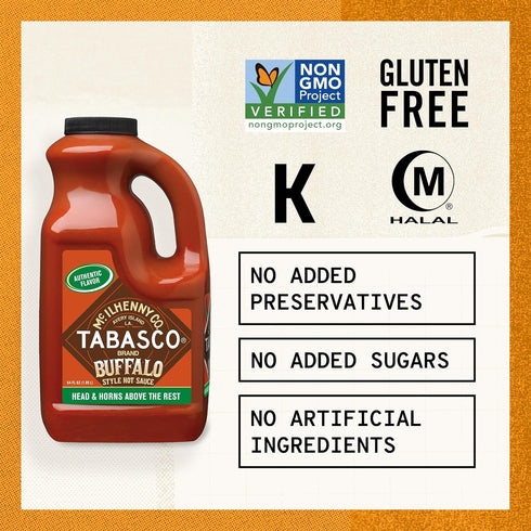 64 Oz. 1/2 TABASCO Pepper Sauce- - Gallon (Buffalo)