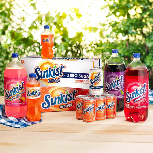 12 oz 12 pack Sunkist Orange Soda, fl cans