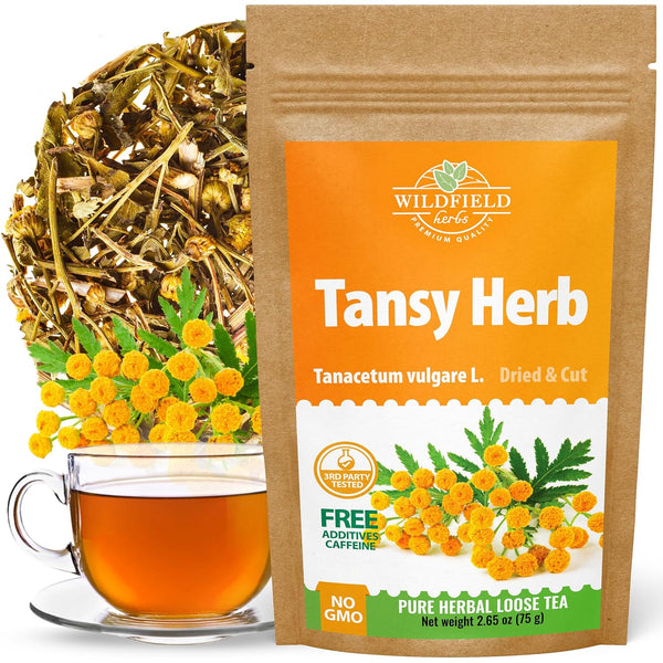 3 oz. Dried Tansy Flowers Herb Tea (Tanacetum Vulgare L.) Pishma Herbal