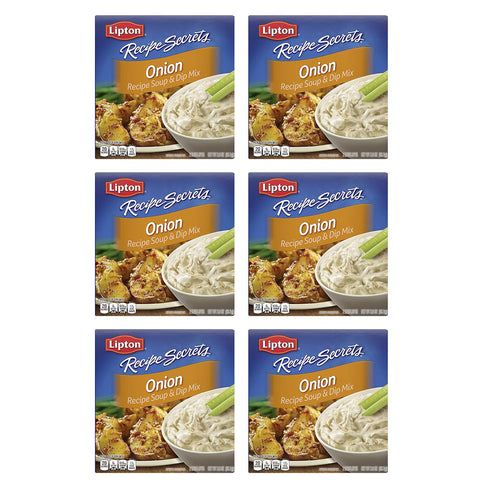 Lipton Recipe Secrets Soup and Dip Mix, 2 oz (Pack of 6) - Delicious Onion Mix for Your Favorite Recipes