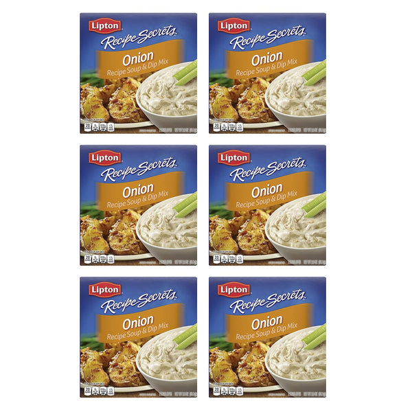 Lipton Recipe Secrets Soup and Dip Mix, 2 oz (Pack of 6) - Delicious Onion Mix for Your Favorite Recipes