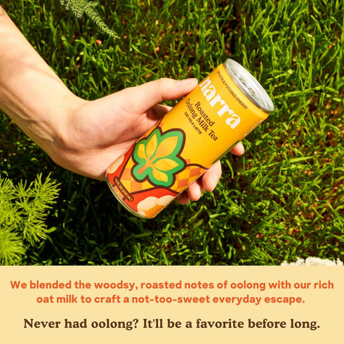 (12 Pack) (5060mg Narra Oat Milk Tea Latte - Roasted Oolong Tea, Hojicha, Smooth, Balanced Energy from Tea Caffeine +