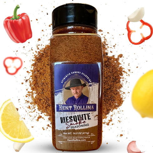 Kent Rollins Mesquite Smoke Seasoning, 14.5 oz for Meat and Beans