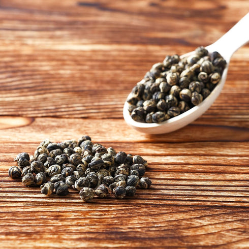 Tealyra 8-Ounce 220 - Imperial Jasmine Dragon Pearls - - Green Tea Loose Leaf - Premium Jasmine Green Tea with Pleasant