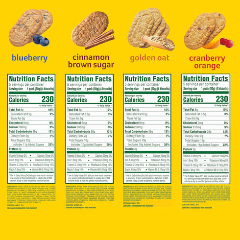 Pack, 4 30 Packs, 6 (4 Pack) belVita Breakfast Bars Biscuits Variety Flavors, Total Boxes Biscuits Per