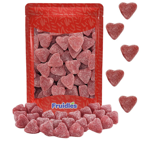 Gummy Gummi Fruidles Valentine's Coated Cinnamon Jelly Hearts, Delicious Candy, Fun and Festive Holiday Snacking