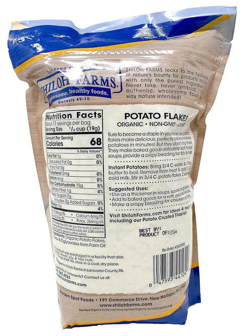 Shiloh Farms 12 2 pack Organic Potato Flakes ounce - - Non GMO Kosher Product of USA