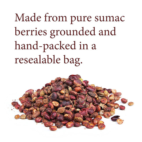 The Spice Way - Pure 100% Sumac, No Salt, No GMO, Spice Seasoning Powder 2 oz (Resealable Bag)