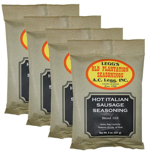 Old Plantation A.C. Legg Hot Italian Sausage Seasoning - PACK OF 4