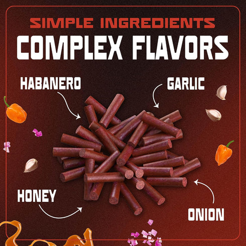 (6.5oz) MaxJerky Kansas City Sweet Heat Beef Stick Bites - High Protein Meat Snack - Spicy Beef Jerky Tender Bites