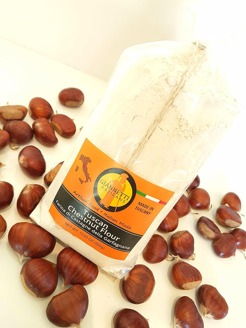 (2-pack 1lb 2025 Giannetti Artisans Italian Chestnut Flour - Stone Chamber Roasted Chestnuts - of bags) - Nov. Batch