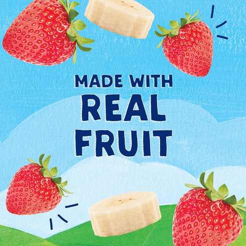 Stonyfield Organic 3.5 oz. 4 count (pack 1) Kids Strawberry Banana Lowfat Yogurt Pouches, Each, Includes Live Active