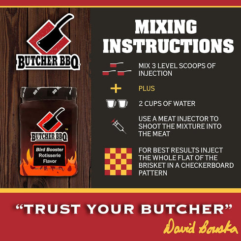 Butcher BBQ | Bird Booster Rotisserie Turkey Injector Marinade | World Championship Winning Formula | Better Than