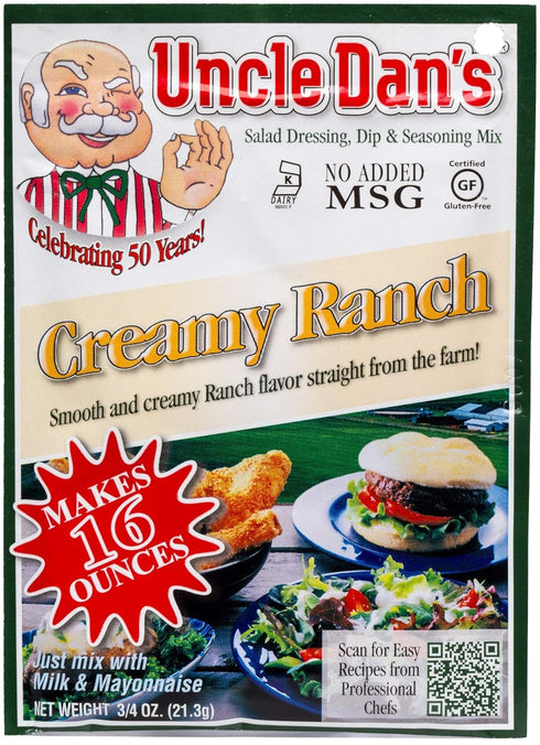 Uncle Dan’s Creamy Ranch Singles Packet – 0.75oz (Pack of 1)