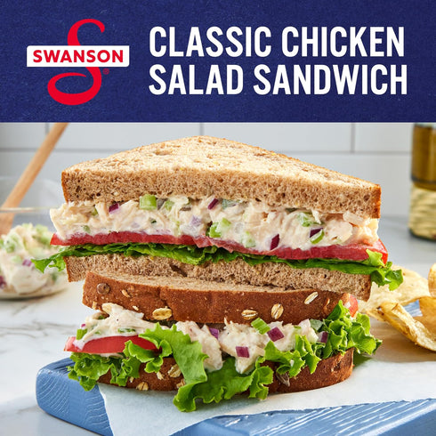 12.5 OZ Swanson White Premium Chunk Canned Chicken Breast in Water, Fully Cooked Chicken, Can